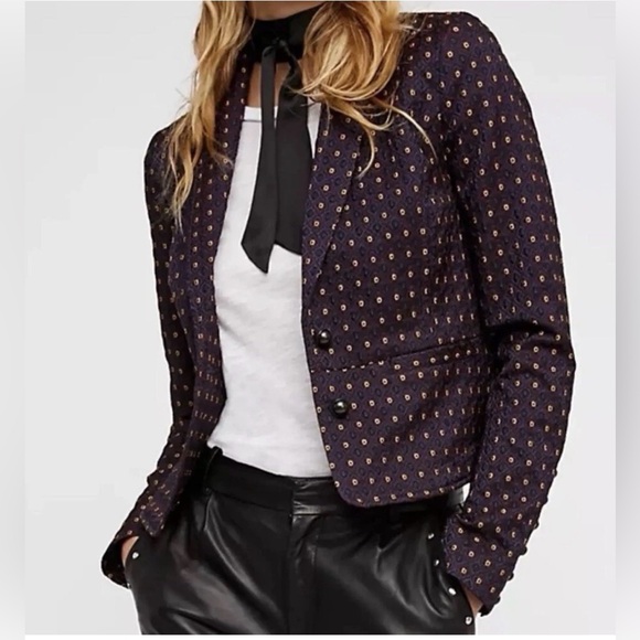 Free People Jackets & Blazers - Free People Jacquard Blazer Jacket sz M